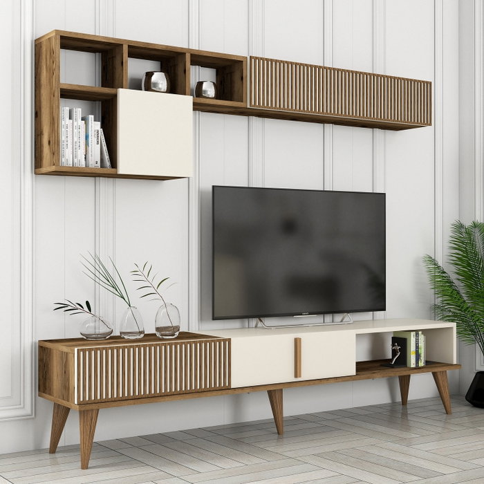 Hanah Home Milan TV - Nogal y Crema